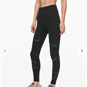 {NWT} Lululemon | Foiled Wunder Under HR Pants 28”
